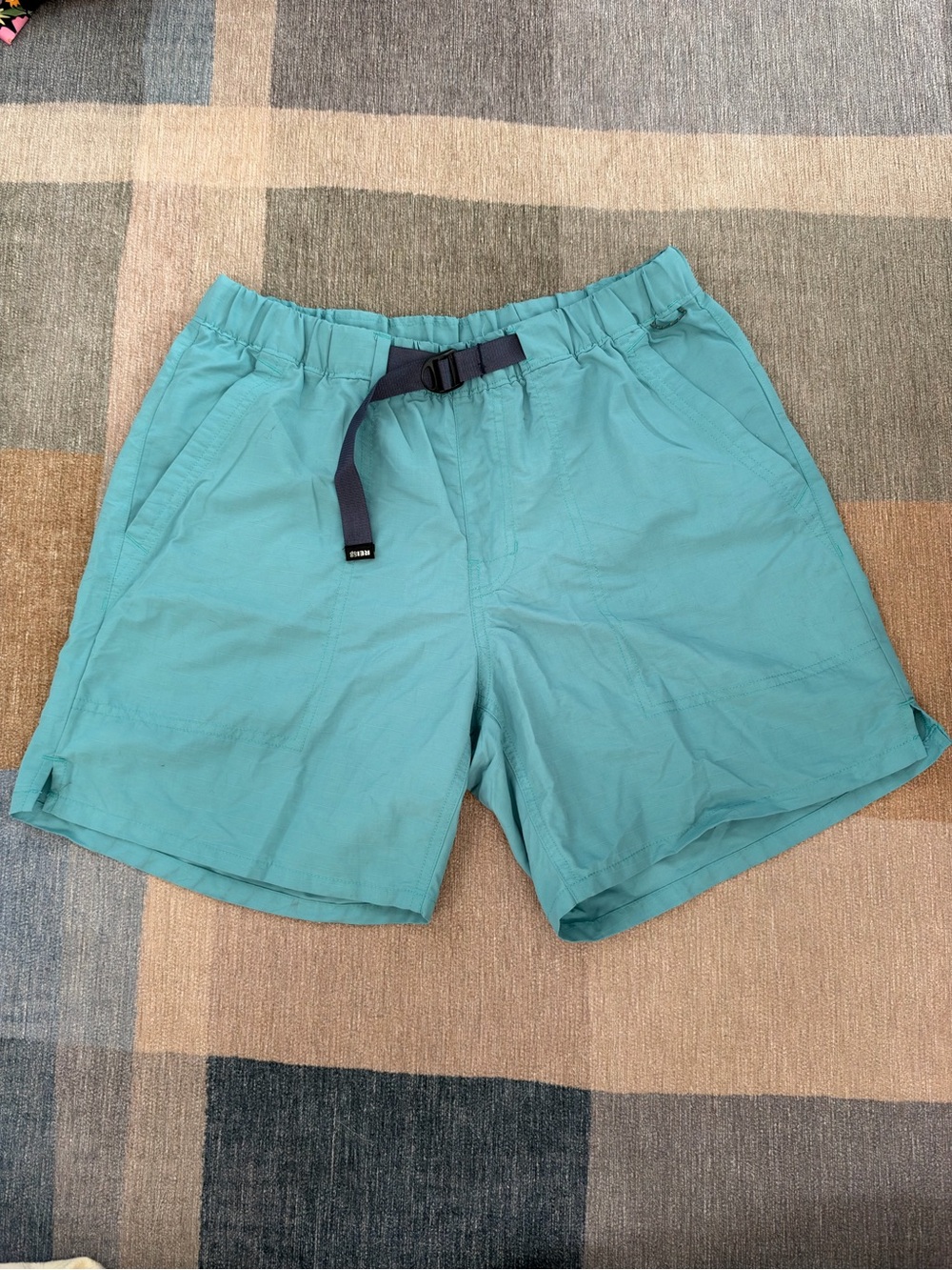 REI Teal Hiking Drawstring Shorts